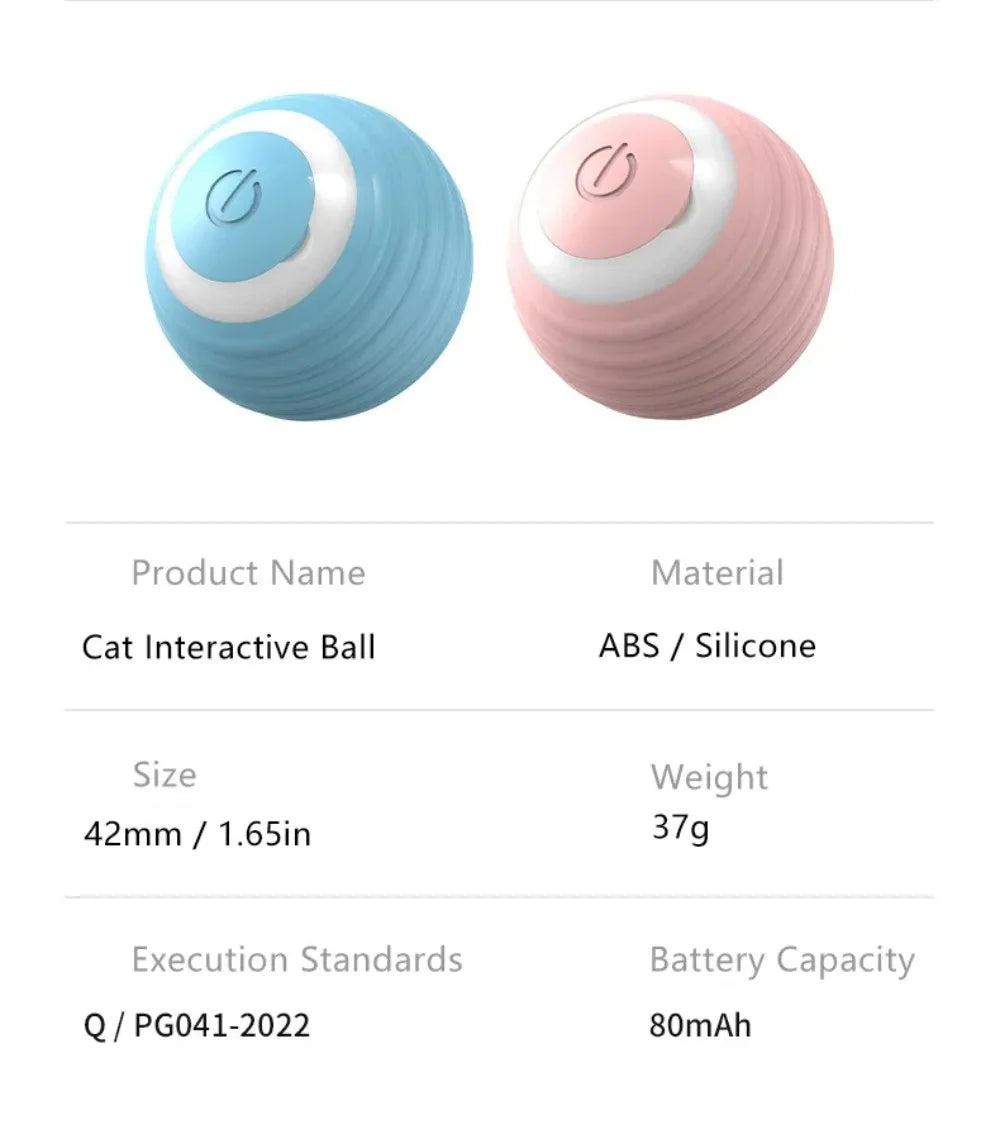 🇫🇷 Balle interactive intelligente pour chat – Jouet électronique automatique, roule toute seule et stimule l’instinct de chasse. 🇬🇧 Smart interactive cat ball – Automatic rolling electronic toy for indoor play & hunting fun.