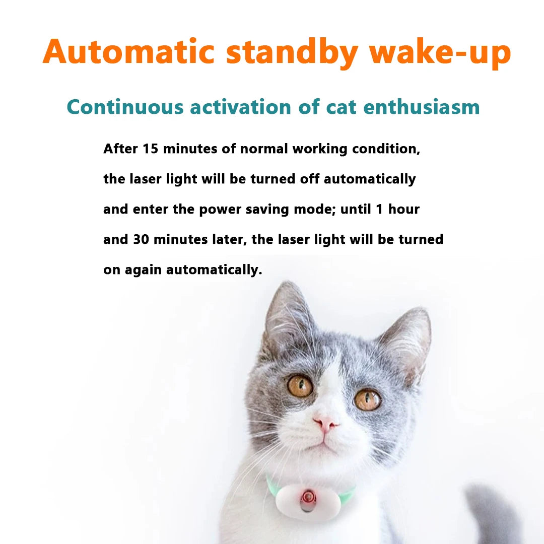 🇫🇷 Français : Collier laser pour chats – Jouet interactif automatique USB rechargeable  🇬🇧 English : Laser Pointer Cat Collar – Automatic USB Rechargeable Interactive Toy
