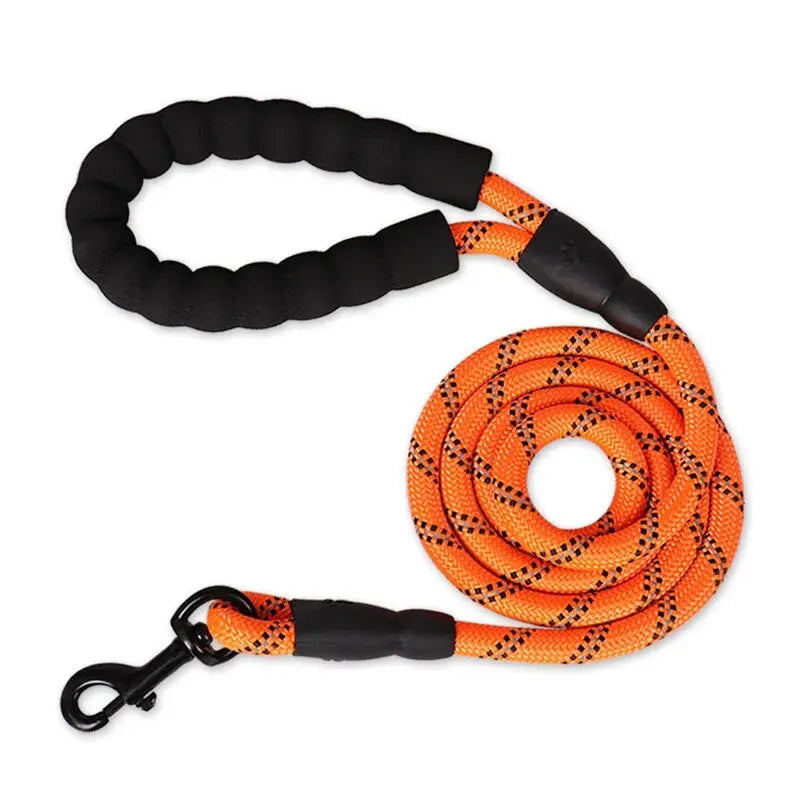 🇫🇷 Laisse pour chien réfléchissante avec poignée rembourrée – Corde double résistante pour chiens puissants, plus de sécurité et de contrôle  🇬🇧 Reflective Dog Leash with Padded Handle – Double Heavy-Duty Rope for Strong Dogs, Enhanced Safety & Control