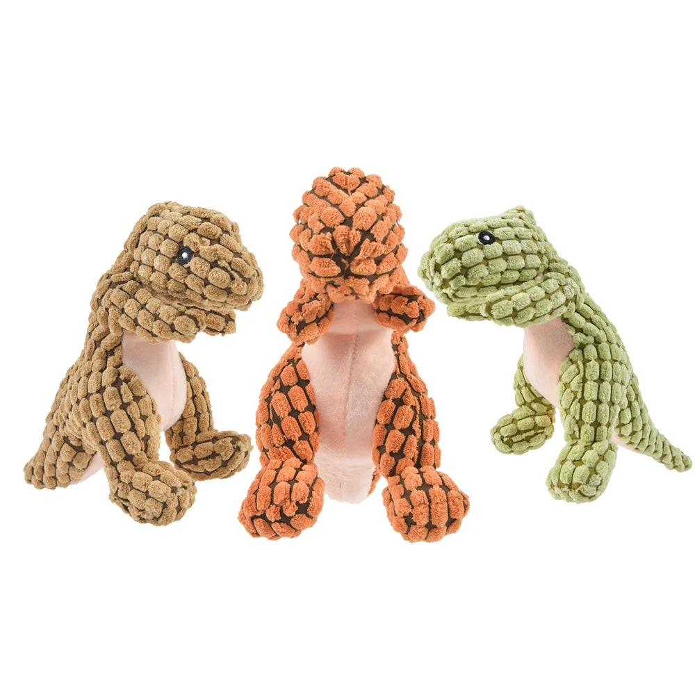 🇫🇷 Jouet dinosaure en peluche pour chiens et chats – Interactif, à mâcher, adapté aux petits chiens. 🇬🇧 Plush dinosaur toy for cats & dogs – Interactive chew toy, suitable for small dogs.