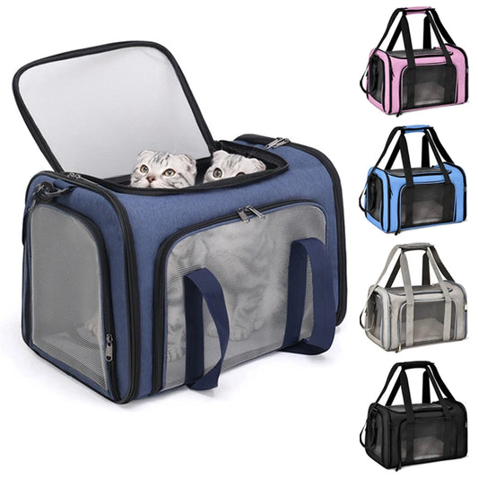 🇫🇷 Sac de transport souple pliable pour chats et petits chiens – Confortable, résistant, idéal pour les déplacements 🇬🇧 Foldable Soft Pet Carrier for Cats & Small Dogs – Comfortable & Durable for Travel