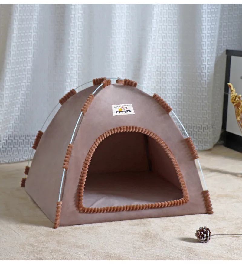 🇫🇷 Maison pliable pour chat – Tente portable toutes saisons avec tapis rafraîchissant, respirante et adaptée intérieur/extérieur 🇬🇧 Foldable Cat House – All-Season Pet Tent with Cooling Mat, Portable, Breathable, for Indoor & Outdoor Use
