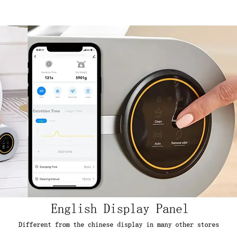 🇫🇷 Tonepie Bac à Litière Automatique 65L pour Chat – Fermé et Autonettoyant 🇬🇧 Tonepie 65L Automatic Self-Cleaning Cat Litter Box – Enclosed & Smart