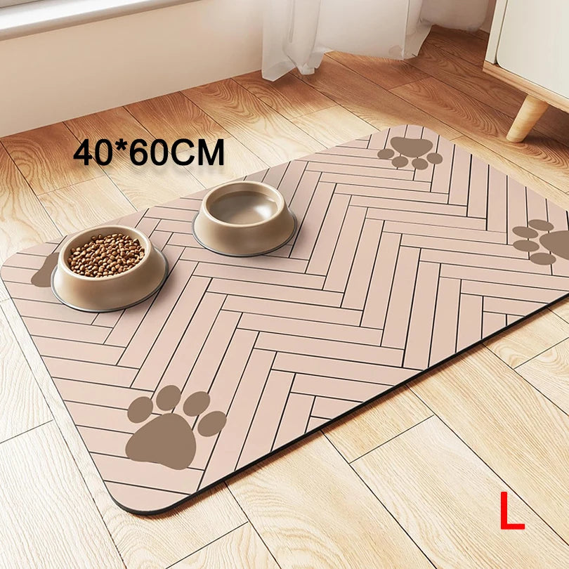 🇫🇷 Tapis d’alimentation imperméable pour chiens et chats – Séchage rapide, antidérapant, idéal sous gamelles  🇬🇧 Waterproof Pet Feeding Mat – Quick dry, non-slip placemat for dog & cat food and water bowls
