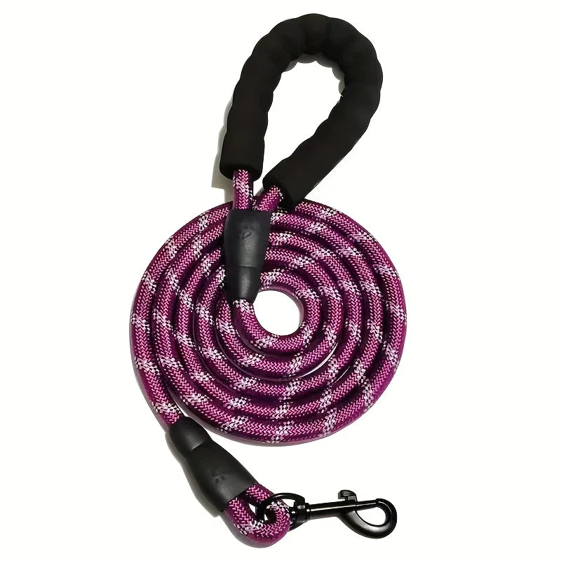 🇫🇷 Laisse pour chien réfléchissante avec poignée rembourrée – Corde double résistante pour chiens puissants, plus de sécurité et de contrôle  🇬🇧 Reflective Dog Leash with Padded Handle – Double Heavy-Duty Rope for Strong Dogs, Enhanced Safety & Control
