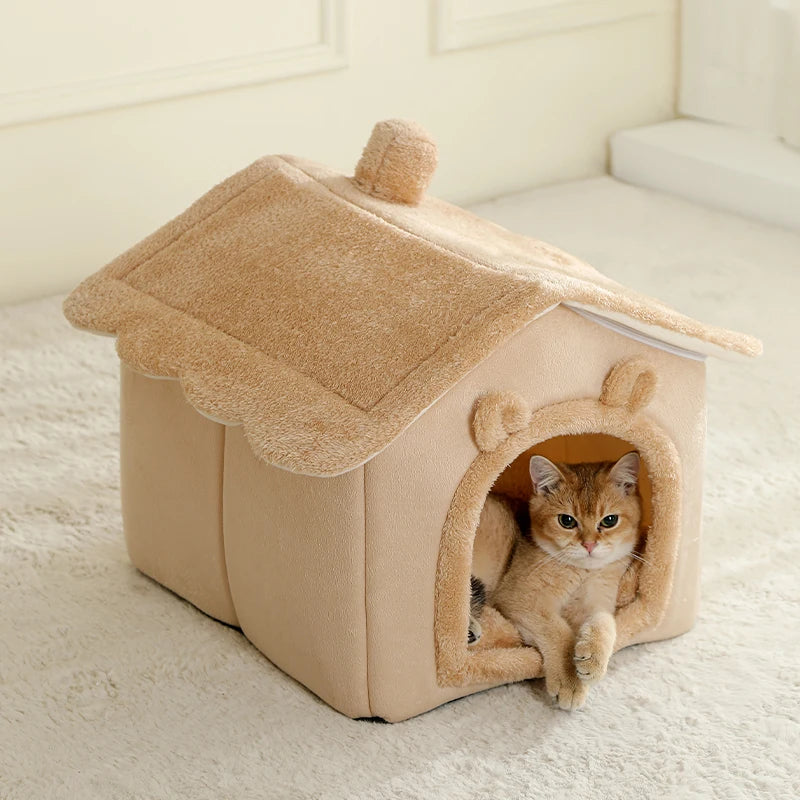 🇫🇷 Maison pliable pour animaux – Grotte lavable et amovible, canapé-lit pour petit chien et chat de petite à moyenne taille 🇬🇧 Foldable Pet House – Removable & Washable Cave Sofa Bed for Extra Small Dogs and Small/Medium Cats