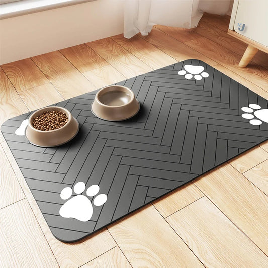 🇫🇷 Tapis d’alimentation imperméable pour chiens et chats – Séchage rapide, antidérapant, idéal sous gamelles  🇬🇧 Waterproof Pet Feeding Mat – Quick dry, non-slip placemat for dog & cat food and water bowls