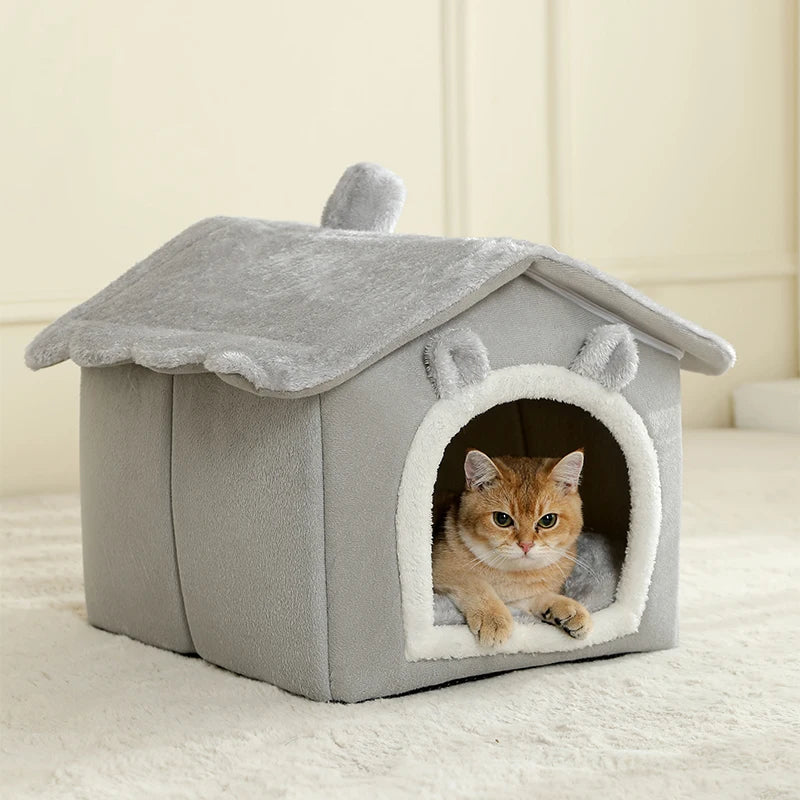 🇫🇷 Maison pliable pour animaux – Grotte lavable et amovible, canapé-lit pour petit chien et chat de petite à moyenne taille 🇬🇧 Foldable Pet House – Removable & Washable Cave Sofa Bed for Extra Small Dogs and Small/Medium Cats