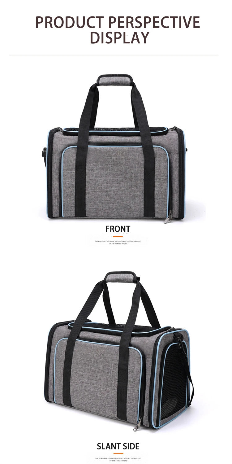 🇫🇷 Sac de transport pliable pour chats et petits chiens – Extensible, respirant, léger, avec filets aérés pour sorties et voyages 🇬🇧 Foldable Pet Carrier for Cats & Small Dogs – Expandable, Breathable Mesh Travel Bag for Outdoor &