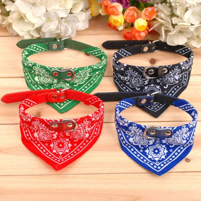 🇫🇷 Français : Bandana collier ajustable pour chiens et chats – Polyester doux  🇬🇧 English : Adjustable Pet Bandana Collar – Soft Polyester for Dogs & Cats