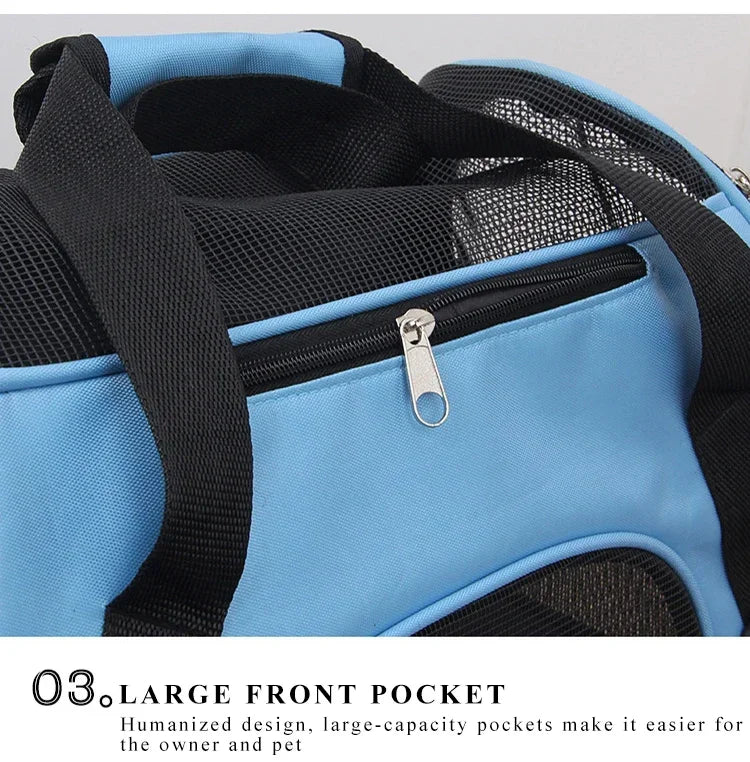 🇫🇷 Sac de transport portable pour chien et chat – Sac respirant en maille pour voyages et sorties  🇬🇧 Portable Dog & Cat Carrier Bag – Breathable mesh travel tote for pets