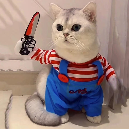 🇫🇷 Vêtements amusants pour chats – Costumes Halloween & Cosplay, Combinaisons douces et chaudes pour chats & petits chiens | 🇬🇧 Funny Cat Clothes – Halloween Cosplay Costumes, Soft Warm Outfits for Cats & Small Dogs