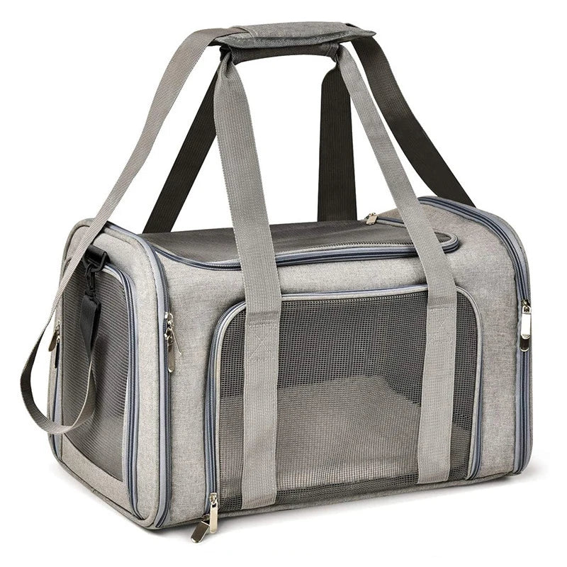 🇫🇷 Sac de transport souple pliable pour chats et petits chiens – Confortable, résistant, idéal pour les déplacements 🇬🇧 Foldable Soft Pet Carrier for Cats & Small Dogs – Comfortable & Durable for Travel