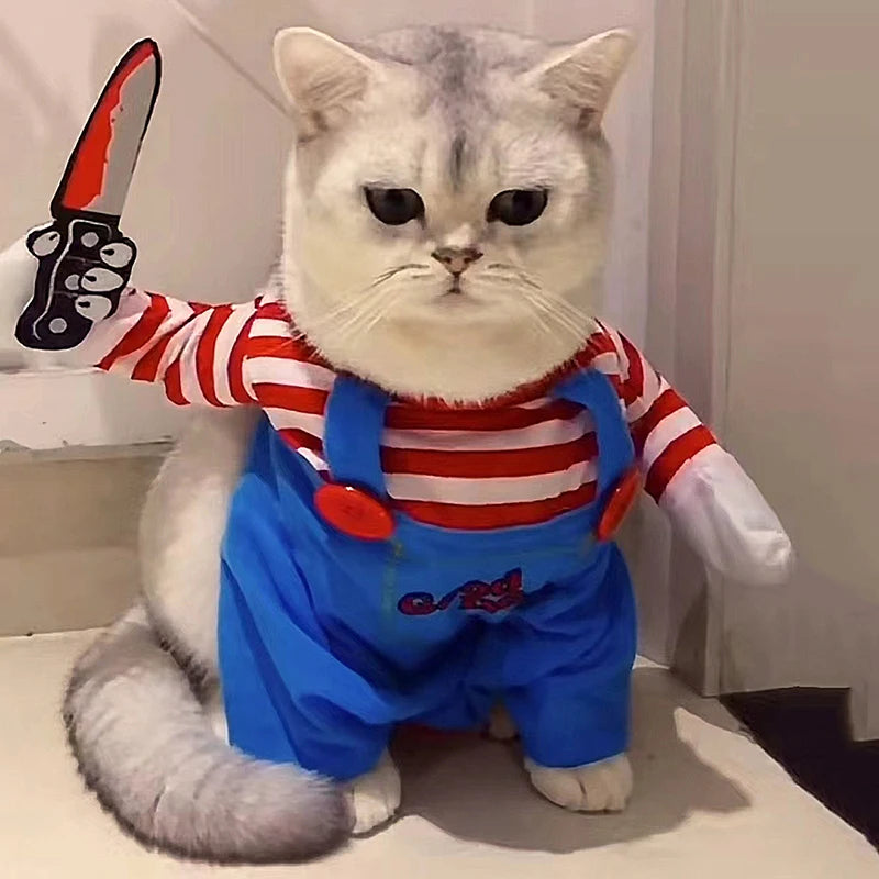 🇫🇷 Vêtements amusants pour chats – Costumes Halloween & Cosplay, Combinaisons douces et chaudes pour chats & petits chiens | 🇬🇧 Funny Cat Clothes – Halloween Cosplay Costumes, Soft Warm Outfits for Cats & Small Dogs