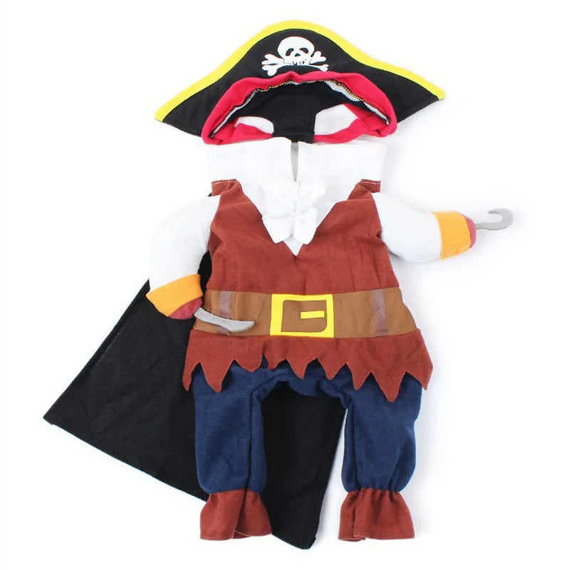 🇫🇷 Costume Pirate Drôle pour Chat & Petit Chien – Déguisement Halloween, Cosplay & Soirée | 🇬🇧 Halloween Funny Pirate Costume for Cats & Small Dogs – Creative Party & Cosplay Outfit