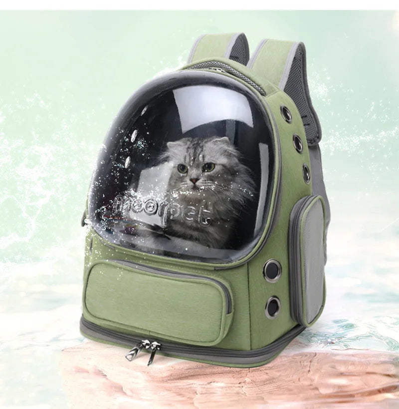 🇫🇷 Sac à dos transparent pour chat – Transporteur respirant pour chats et petits chiens, idéal pour voyages et sorties  🇬🇧 Transparent Cat Carrier Backpack – Breathable travel bag for cats & small dogs, perfect for outdoor trips