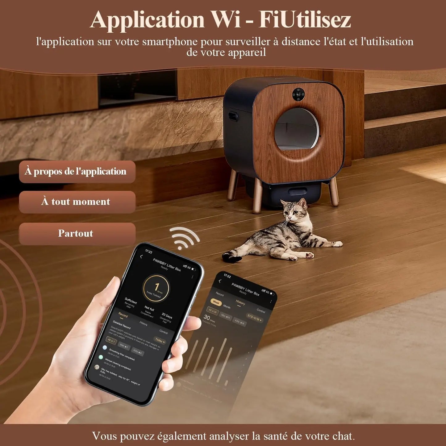 🇫🇷 PAWBBY P1 Bac à Litière Intelligent Autonettoyant – XXL, App Connectée, Certifié TÜV, Idéal pour Plusieurs Chats 🇬🇧 PAWBBY P1 Ultra Smart Self-Cleaning Litter Box – Extra Large, App Control, TÜV Certified, Multi-Cat Friendly