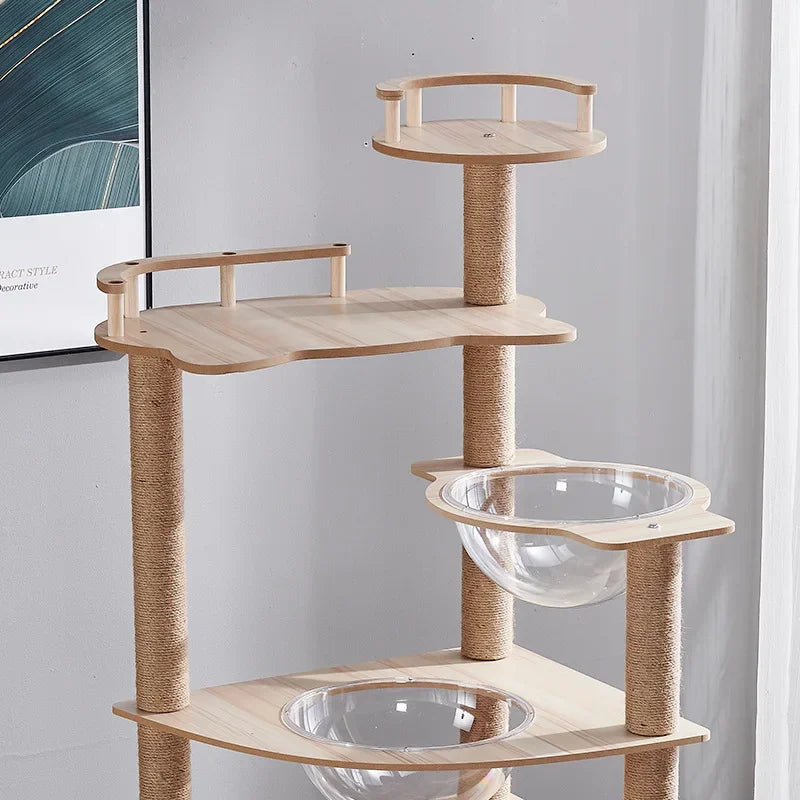 🇫🇷 Arbre à Chat Multi-Niveaux JIABINFU avec Griffoirs en Sisal, Jouets et Plateformes d’Escalade 🇬🇧 JIABINFU Multi-Level Cat Tree with Sisal Scratch Posts, Toys & Climbing Platforms
