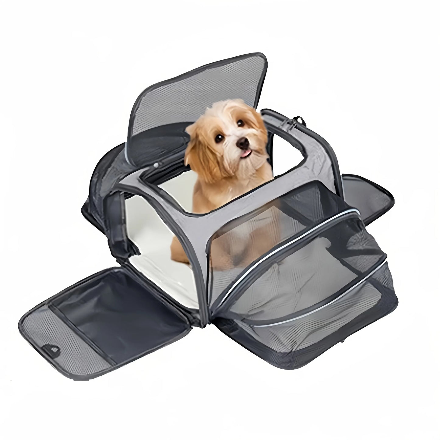 🇫🇷 Sac de transport pliable pour chats et petits chiens – Extensible, respirant, léger, avec filets aérés pour sorties et voyages 🇬🇧 Foldable Pet Carrier for Cats & Small Dogs – Expandable, Breathable Mesh Travel Bag for Outdoor &