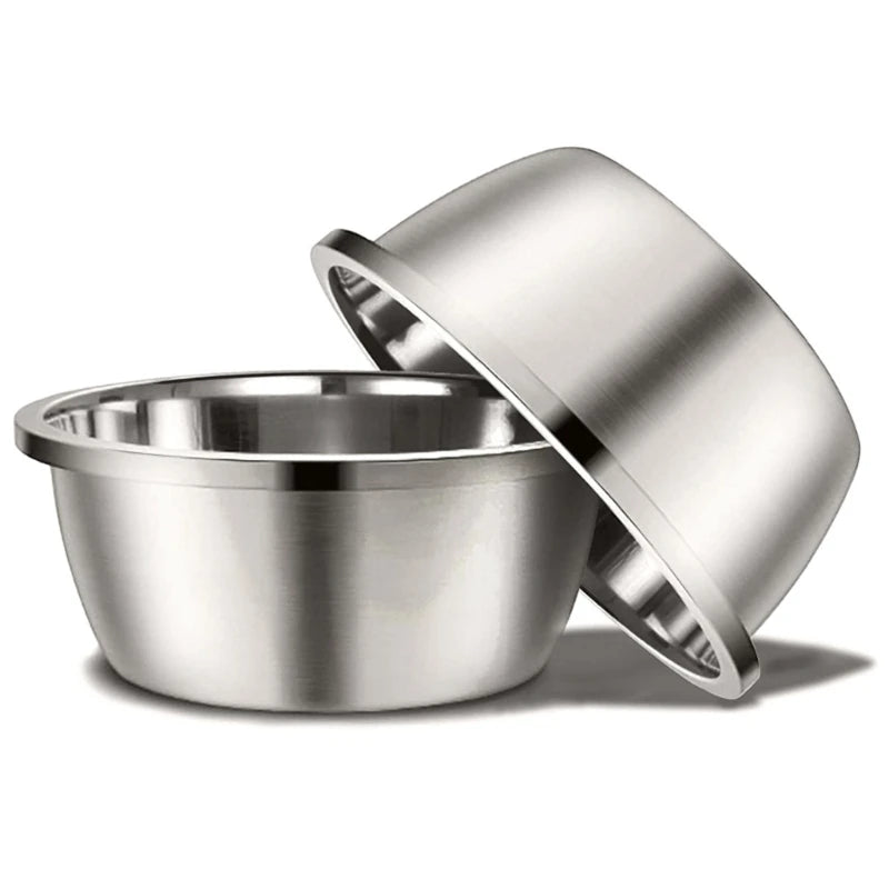 🇫🇷 Français : Gamelle ronde en acier inoxydable pour chiens – 20/24/28/30 cm – Idéale pour eau et nourriture  🇬🇧 English : Stainless Steel Dog Bowl – Round Water & Food Feeder – 20/24/28/30 cm for Small, Medium & Large Dogs